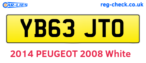YB63JTO are the vehicle registration plates.