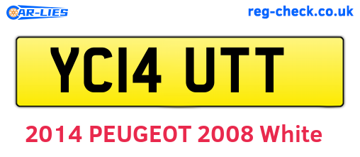 YC14UTT are the vehicle registration plates.
