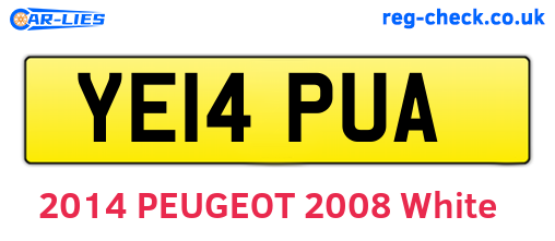 YE14PUA are the vehicle registration plates.