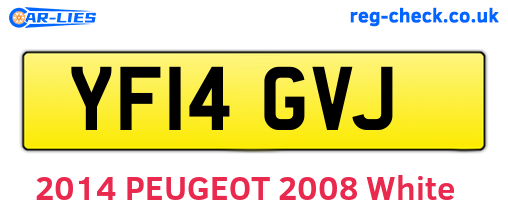 YF14GVJ are the vehicle registration plates.