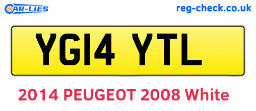 YG14YTL are the vehicle registration plates.