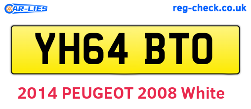 YH64BTO are the vehicle registration plates.