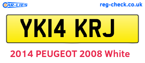 YK14KRJ are the vehicle registration plates.