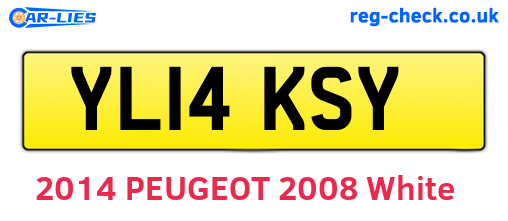 YL14KSY are the vehicle registration plates.