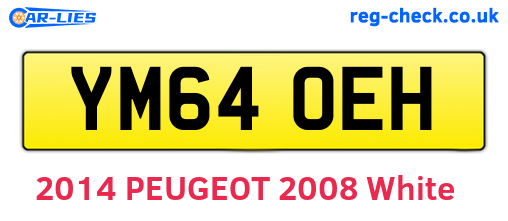 YM64OEH are the vehicle registration plates.
