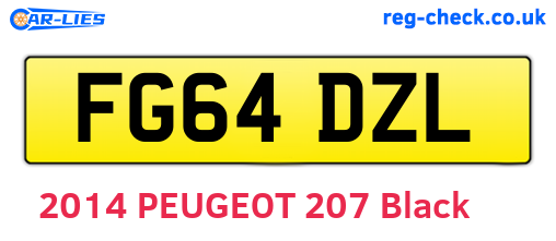 FG64DZL are the vehicle registration plates.