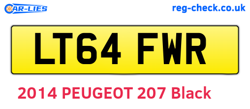 LT64FWR are the vehicle registration plates.