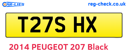 T27SHX are the vehicle registration plates.