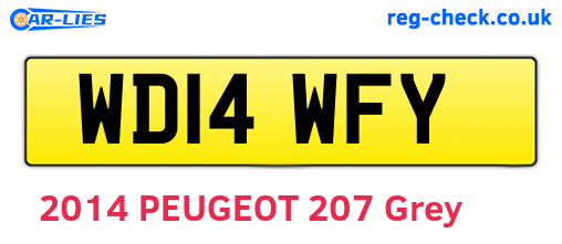 WD14WFY are the vehicle registration plates.