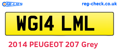 WG14LML are the vehicle registration plates.