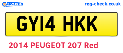 GY14HKK are the vehicle registration plates.