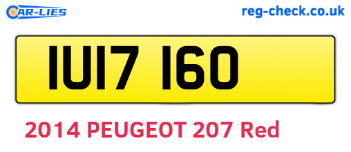 IUI7160 are the vehicle registration plates.