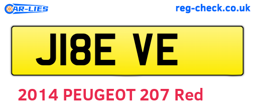 J18EVE are the vehicle registration plates.