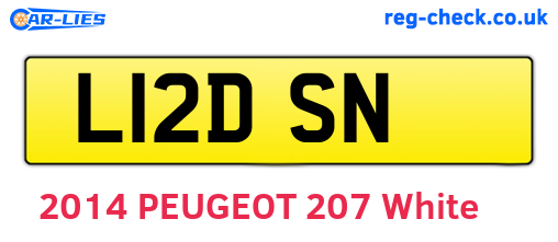L12DSN are the vehicle registration plates.