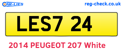 LES724 are the vehicle registration plates.