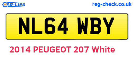 NL64WBY are the vehicle registration plates.