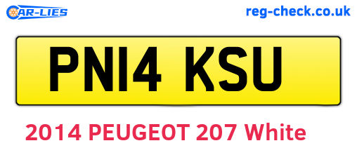 PN14KSU are the vehicle registration plates.
