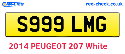 S999LMG are the vehicle registration plates.