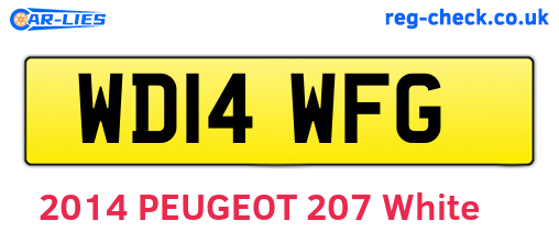 WD14WFG are the vehicle registration plates.