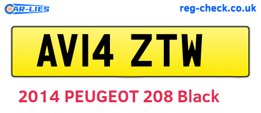 AV14ZTW are the vehicle registration plates.