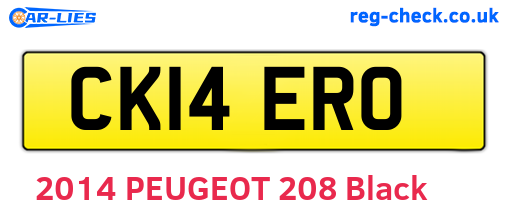 CK14ERO are the vehicle registration plates.