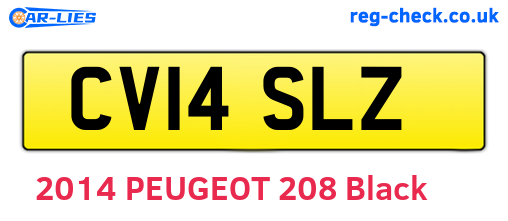 CV14SLZ are the vehicle registration plates.