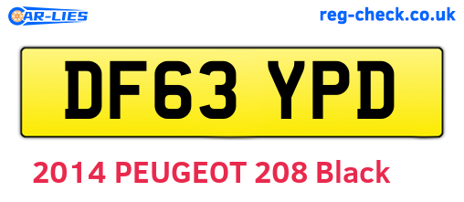 DF63YPD are the vehicle registration plates.