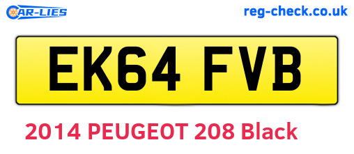 EK64FVB are the vehicle registration plates.