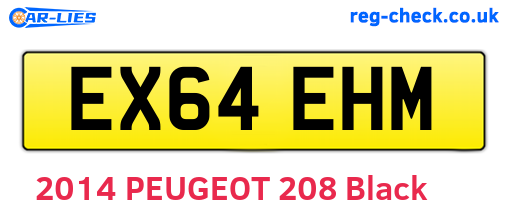 EX64EHM are the vehicle registration plates.