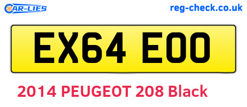 EX64EOO are the vehicle registration plates.