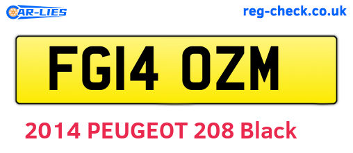 FG14OZM are the vehicle registration plates.