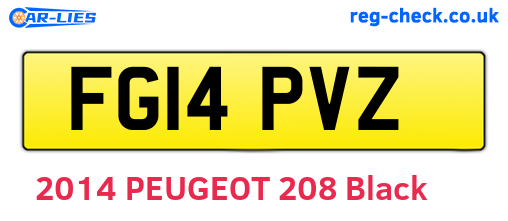 FG14PVZ are the vehicle registration plates.