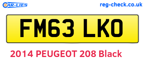 FM63LKO are the vehicle registration plates.