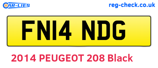 FN14NDG are the vehicle registration plates.