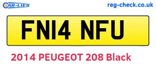 FN14NFU are the vehicle registration plates.