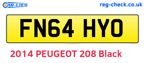 FN64HYO are the vehicle registration plates.