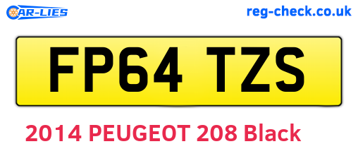 FP64TZS are the vehicle registration plates.