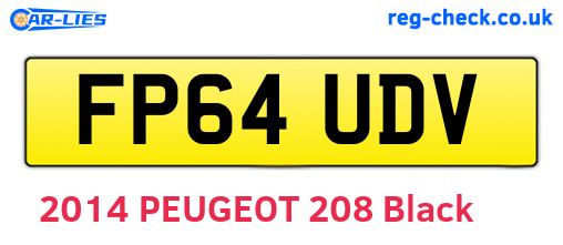 FP64UDV are the vehicle registration plates.