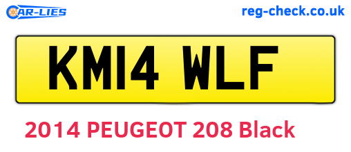 KM14WLF are the vehicle registration plates.