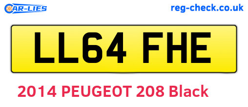 LL64FHE are the vehicle registration plates.