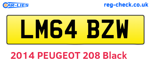 LM64BZW are the vehicle registration plates.