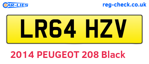 LR64HZV are the vehicle registration plates.