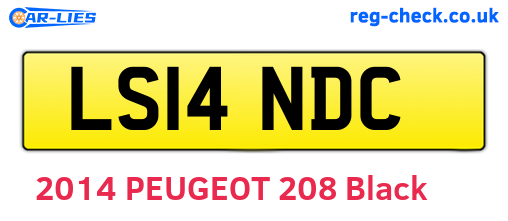 LS14NDC are the vehicle registration plates.