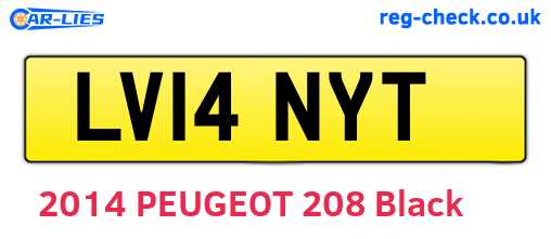 LV14NYT are the vehicle registration plates.