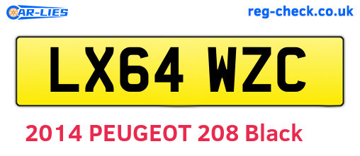 LX64WZC are the vehicle registration plates.