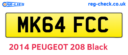 MK64FCC are the vehicle registration plates.