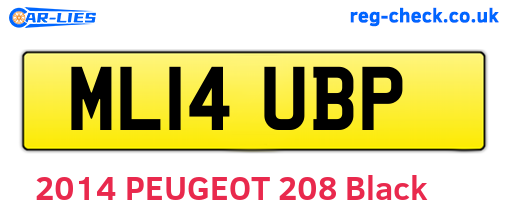 ML14UBP are the vehicle registration plates.