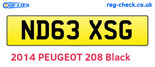 ND63XSG are the vehicle registration plates.