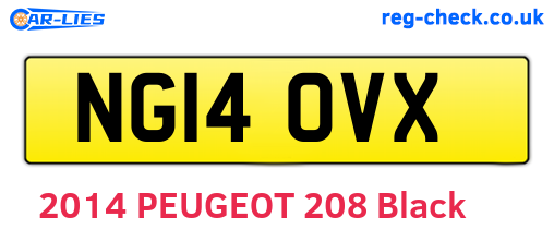 NG14OVX are the vehicle registration plates.