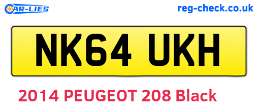 NK64UKH are the vehicle registration plates.